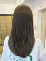 ヘアーアイスカルテット(HAIR ICI QUARTET)&nbsp;大人上品なショコラグレージュ◎ブリーチなし暗髪ストレート