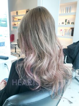 ヘアサロン ハーツ(hair salon HEARTS) スモーキーグレージュ×スモーキーピンクハイライト