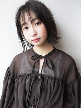 モリオ フロム ロンドン サッポロファクトリー店(morio FROM LONDON) 【morio】2019秋冬大人かわいい黒髪シースルーバング外ハネボブ