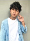 スクリューチェック パーマで魅せるオトコの余裕