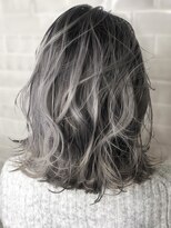 オーブ ヘアー キア 永山店(AUBE HAIR kiia)&nbsp;【AUBE HAIR】ネイビーグレーハイグラデーション_ニュアンスロブ