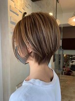 ラ ブレス 天王寺(LaBless)&nbsp;ミルクティーハイライト×ショート[大人可愛い 20代 30代 40代]