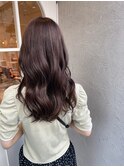 モーヴバイオレット×セミロング