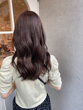 バブー バイ ビューティービースト アカデミー 福岡店(ba-boo) モーヴバイオレット×セミロング