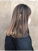 【RAYS/金本】大人ハイライト・鎖骨下ロブ・ベージュカラー