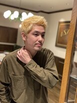 ヒロギンザバーバーショップ 神楽坂店(HIRO GINZA BARBER SHOP) 【金髪ショート】ブリーチ/ザクザク