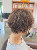 ショート×無造作パーマ
