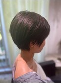 30代40代50代ミルクティーアッシュチョコレートショートヘア