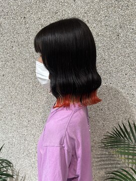 ベルフェミンミエル 【anri】推し裾カラー☆オレンジレッド