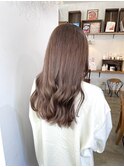 チョコレートカラーブリーチなし 透明感カラー 担当渡辺聖