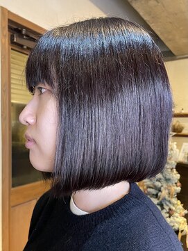 トレヘアー(tRe hair) 切りっぱなしボブ ミディアムボブ タッセルボブ