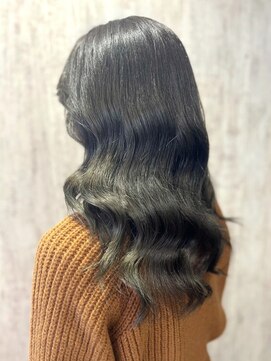 テトテ 門戸厄神店(tetote) 【tetote村山のサロンスタイル】オリーブグレージュ / 波巻き