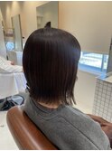 切りっぱなしボブ×ナチュラルブラウン