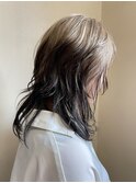 ベージュ系ルーツカラー_ケアブリーチ