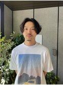 【メンズ】センターパート
