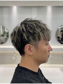 ブロンドメッシュ ベリーショート