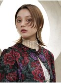 ハッシュカットミディアムウルフレイヤーカット