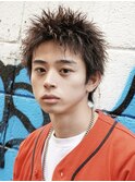 メンズ波巻きツイスパニュアンススパイラルスパイキーショート