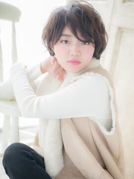 大波純一美容室パーティハン グレージュニュアンスパーマ小顔ウルフカットa小山20代30代