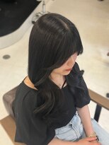 ハピネス 梅田茶屋町店(HAPPINESS)&nbsp;レイヤーカット/韓国ヘア/グレージュ/ブリーチなし/顔まわり