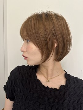 ソワネ 表参道(soigne) 表参道髪質改善カラーウルフショートボブアッシュグレージュ40代