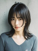 エイチ ウルフカット 大阪梅田(811)&nbsp;マッシュウルフボブパーマミルクティーベージュシルバーアッシュ