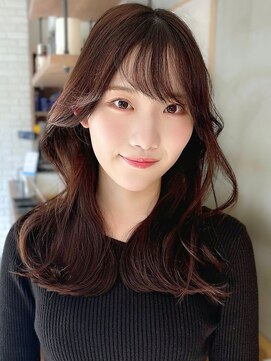 メゾンドムニ 恵比寿(Maison de MUNi) 【艶感★シースルーバング】韓国 髪型 大人可愛いウェーブ巻き髪