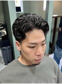 刈り上げセンターパート/波巻きツイストスパイラル/柏/柏駅
