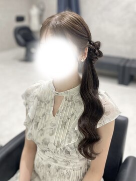 クラン 東心斎橋店(Clan) サイドお団子ポニー/心斎橋ヘアセット
