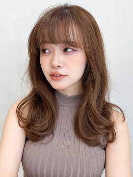 アグノス 青山(Agnos) 大人可愛い前髪艶感美髪ナチュラルカールワンホンレイヤー