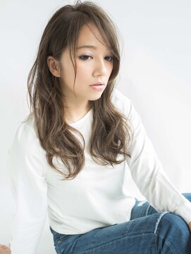 エル(LE) ６/８open！ひし形シルエットグレージュエアリーセミロング