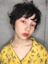 クーエフー(coo et fuu)&nbsp;マッシュショートパーマ小顔ひし形ミルクティーベージュ