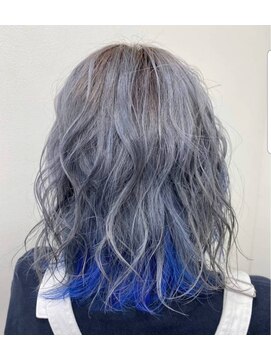 シャルム アロ(Charme Alo) ホワイトグレー　×　ブルー