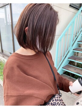 ニコラ(NICOLA) ボブ×ピンクベージュ