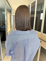ヘアサロンガリカアオヤマ(hair salon Gallica aoyama)&nbsp;【坂本拓麻】大人かわいいぱっつんボブ/透明感ブラウンベージュ