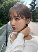 丸みショートくすみグレージュ前髪*美髪【Zina 梅田茶屋町】