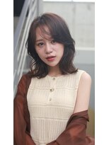 リノ 吉祥寺(Lino kichijoji) 小顔モードプリカールチョコレート大人ガーリー外ハネミディアム