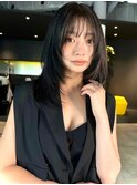 レイヤーカット 韓国ヘア ブルーブラック 表参道