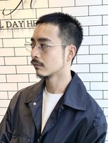 オールデイハローズ(ALL DAY HELLO'S)&nbsp;30代黒髪ベリーショート束感短髪刈り上げビジネス【河原町】