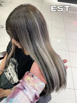 エスト 大阪梅田(EST) 【24時間】レミー100%/53cm☆シールエクステ60枚+ブリーチカラー