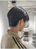 ダウンパーマ 毛流れパーマ メンズパーマ センターパート