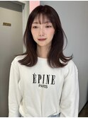 ナチュラルベージュ_ヨシンモリ_顔周りレイヤー_ストレートヘア