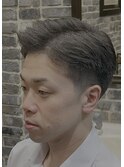 短髪アップバング