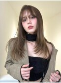 美髪/ワイドバング/外ハネボブ/ホワイトブロンド[名古屋駅/名駅]