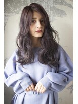 ヘア ルーナ バイ アプリーレ(hair lune by Aprire)&nbsp;ラベンダーアッシュカラーゆるふわロング20代30代