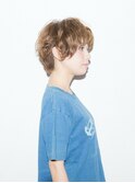 くせ毛ショート ベージュ系カラー 大人ボブ【モテナ 豊田 浄水】