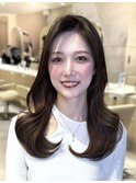 韓国ヘア/くびれレイヤー/顔まわりカット/縮毛矯正/髪質改善