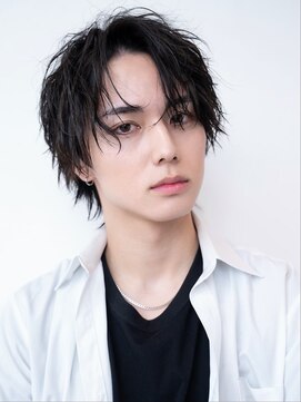 ケアリー 練馬(Carelly) ツイストパーマ七三オールバックマッシュウルフスリークショート