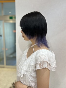ビューティースタイルクラブ(BEAUTY STYLE CLUB) 伸びても目立ちずらいレイヤーウルフカットダークパープルカラー
