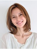 クラゲヘアー/小顔に見せるヘア/ココアベージュ/大宮
